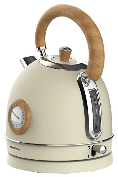 Klausberg Fierbător electric 1,8L KB-7906 RETRO cu termometru bej 2200W