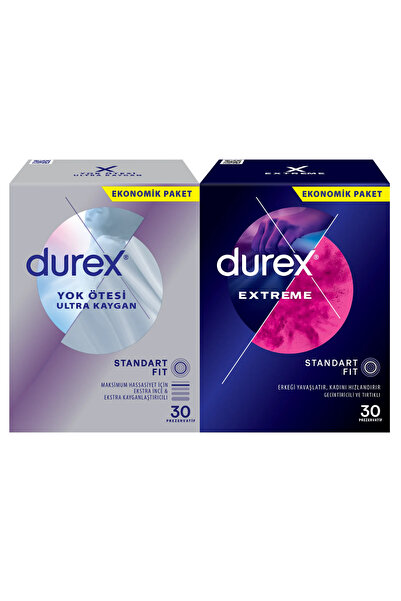 Durex Yok Ötesi Ultra Kaygan ve Extreme Geciktiricili Prezervatif