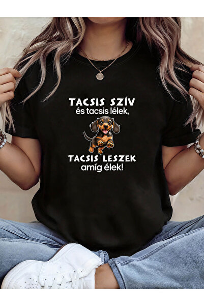Ekim11 تي شيرت مطبوع عليه عبارة "I'M a Doxie Lover Forever" من Hungarian Dach...