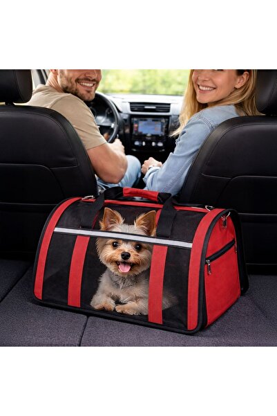 Zâna Casei Red Pet Carrier Bag 48x28x26cm
