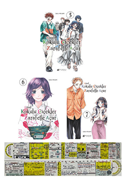 Akıl Çelen Kitaplar Güzel Kokulu Çiçekler Zarafetle Açar 5-6-7. Ciltler Manga...