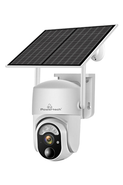 POWERTECH έξυπνη ηλιακή κάμερα PT-1176, 4MP, 4G, SD, PTZ, IP65