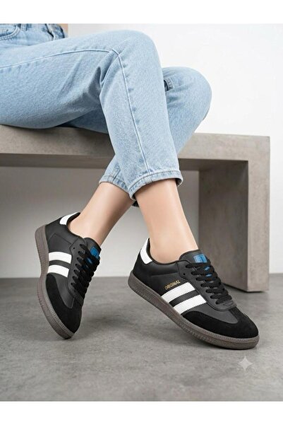 Lütfi Women's Black Sneaker Daily Orthopedic Sole Walking Sports Shoes