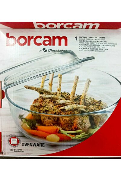 Paşabahçe GÜLMEN KRİSTAL 59003 YUVARLAK CAM KAPAKLI BORCAM 2100CC ORJ KUTULU