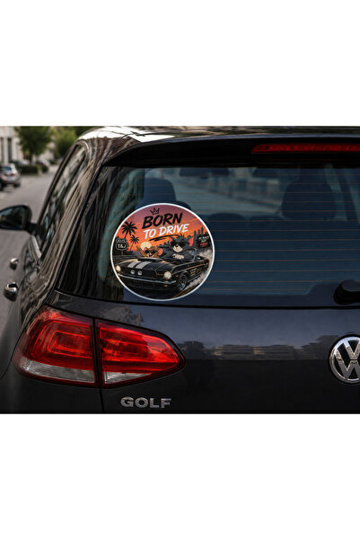 StickerAtölye Born To Drive Tom & Jerry Oto Cam Sticker | Araba Arka Cam Vini...