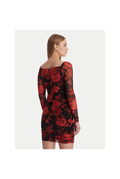 Guess Rochie de cocktail pentru femei W6RK0AKBAH2 Roșu