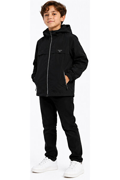 İrem Çocuk Giyim Boys/Girls Nova Fabric Hooded Zipper Closure Lined Zipper Po...