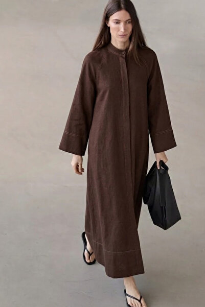 Mevra Vera |   Ferace Denim Dress Brown