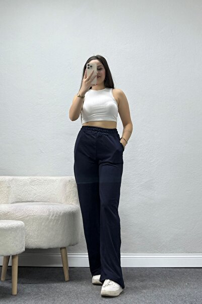 Generic Brand 2 Thread Combed Cotton Sweatpants Navy Blue - 20281.1878.