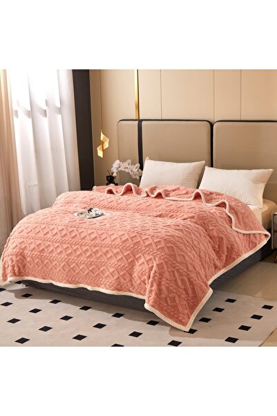 Edormitor Pătură Cocolino cu blană, Model tricotat 200x230 cm E PCC5298