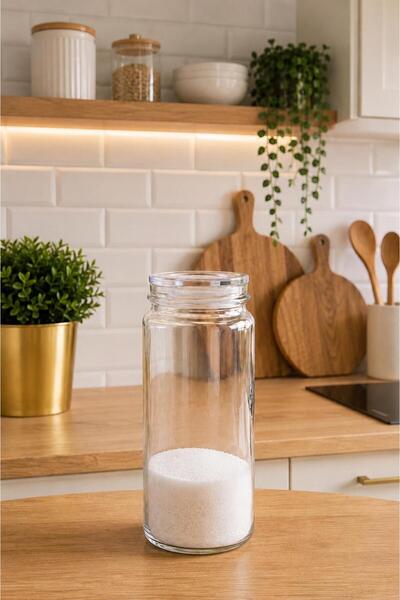 dnshome 1Pc 500ml Glass Jar Transparent Leak-Proof Vacuum Lid Thick Glass Sto...