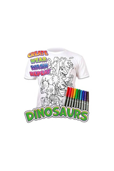 OEM Splat Planet Πλενόμενο T-Shirt Ζωγραφικής "Dinosaur" με Μαρκαδόρους (3-4 ...