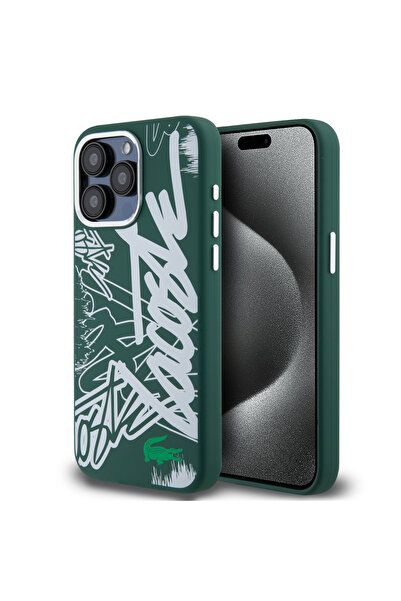 OEM Lacoste Graffiti Hard Case Θήκη προστασίας από Liquid σιλικόνη iPhone 15 ...