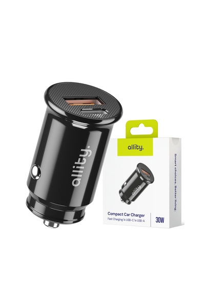 OEM Φορτιστής αυτοκινήτου Allity ACC-100-30WAC 1x USB-c 1x USB-a 30W μαύρος