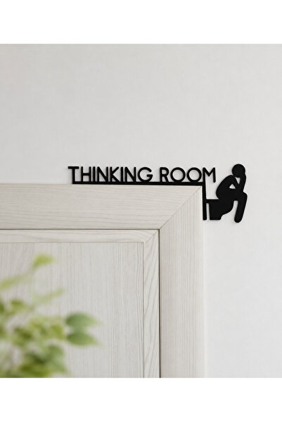 vixus Semn decorativ „Thinking Room” pentru colțul ușii, indicator amuzant pe...