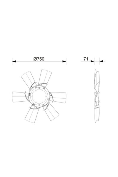 MAHLE Elice Ventilator Racire (diameter 750mm, Number Of Blades 6)