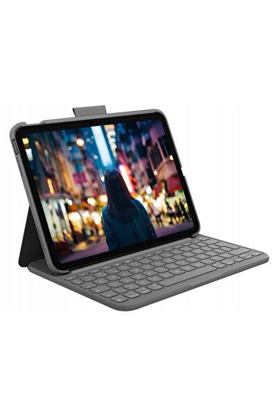 NO BRAND Husă pentru iPad LOGITECH Slim Folio Gri Tastatură