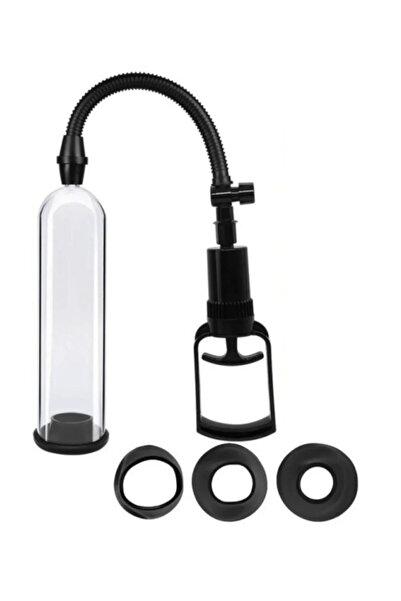 King Manual vacuum stretch pump toy, for men, black.