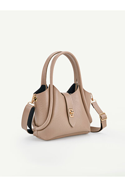 HONEY BAG Γυναικεία τσάντα Muse με λεπτομέρεια αγκράφας και ρυθμιζόμενο λουρά...