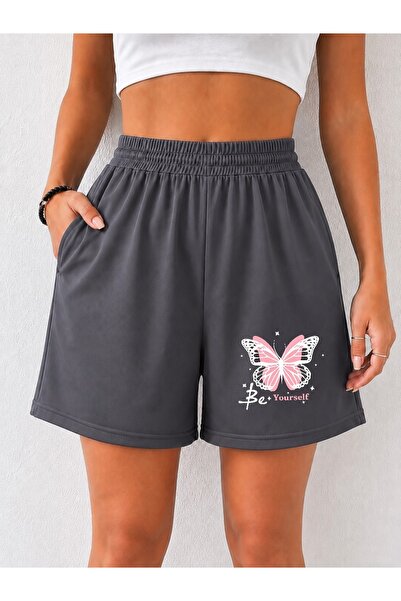 ZAVIXO Women's 100% Cotton Daily Use Butterfly Printed Shorts with Pockets