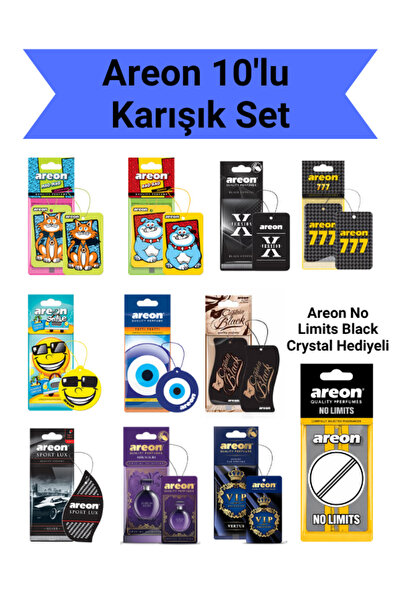 Areon 10'lu Karışık Set (10 Farklı Koku)