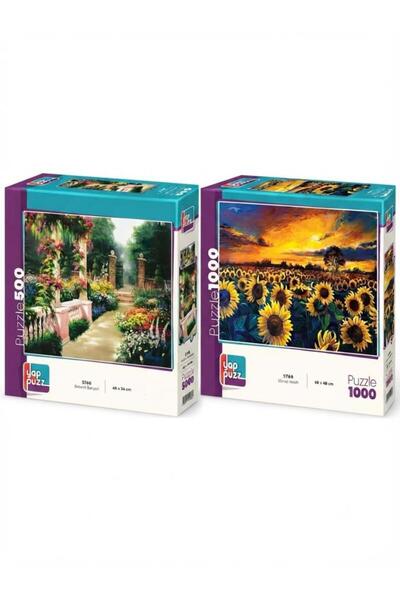 Tıfıl Toys Solar Harvest and Botanical Garden Double Set - 1000 + 500 Piece D...