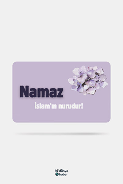 Bi Dünya Haber Namaz İslam'ın Nurudur Temalı Buzdolabı Magneti Mutfak Süsü He...