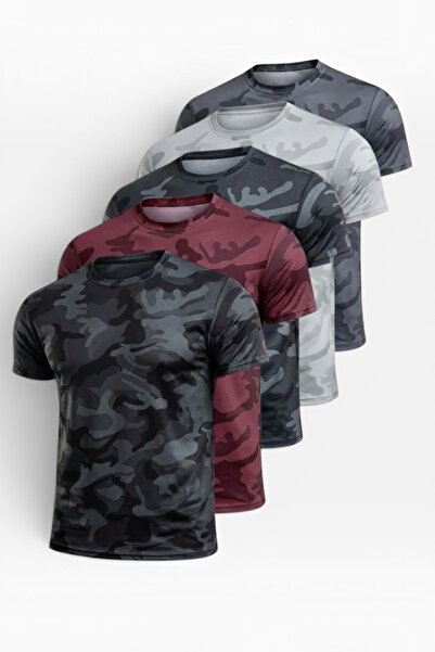SERABLANKA 5-Pack Men's Moisture Wicking Quick Dry Athletic Technical Camoufl...