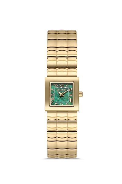 Dice Kayek Dk.1.Ag1462.49 Stoned Design 3 Atm Water Resistant Metallic-Gold C...