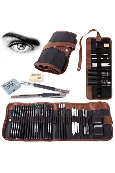OEM Professional drawing and sketching Top Bottom Set , 29 pieces, 18 graphit...