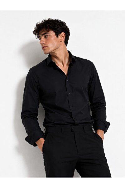 D4 DENIM Men's Slim Fit Lightweight Long Sleeve Casual & Formal Shirt – Premium Cotton Blend Comfort