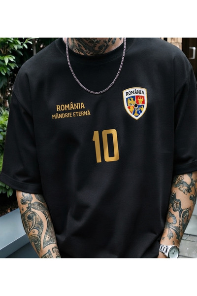 COHERENT Tricou unisex pentru bărbați/femei ROMAINA DIFFERENT COLLAR, din bum...