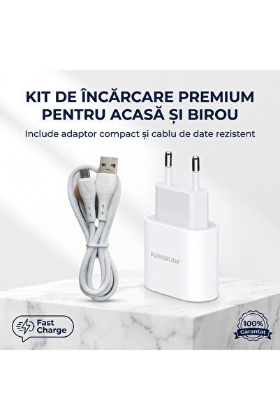 OEM USB Type-C 10W Κιτ Γρήγορης Φόρτισης + Καλώδιο Δεδομένων, Λευκό, Συμπαγές