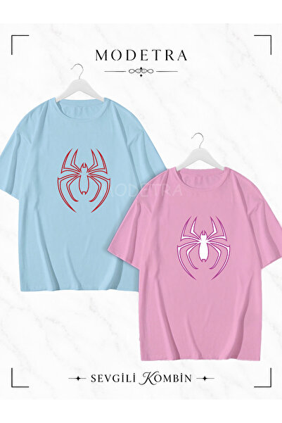 Modetra Women's Men's Spider Design Medium Front Printed Lover Couple Combina...