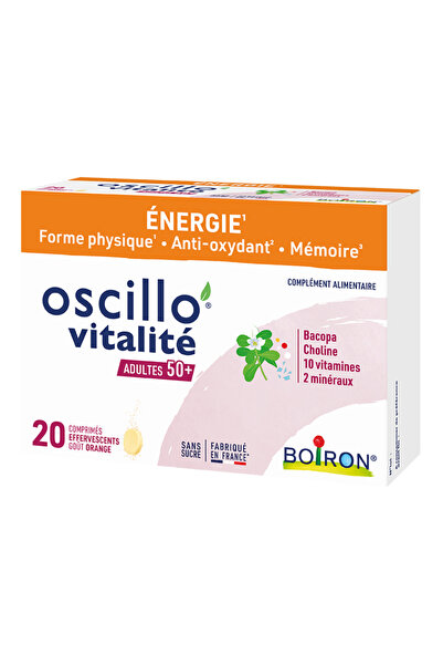 Boiron Oscillo'Vitalité Comprimate efervescente pentru adulți 50+, fără zahăr...