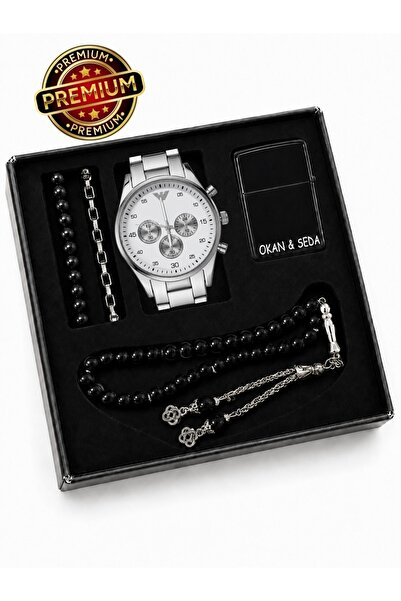 arpat time saat aksesuar 5 PARÇA ERKEK SAAT SETİ. ÇELİK KASA, ÇELİK KORDON