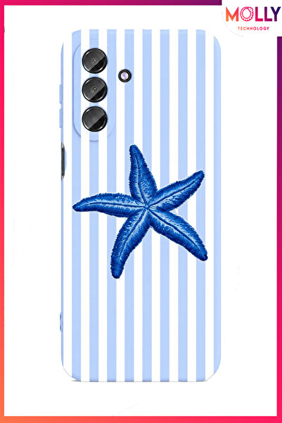 Molly SAMSUNG GALAXY A17 İçin Bebe Mavisi Denizin Nakışı Desenli Silikon Kılıf