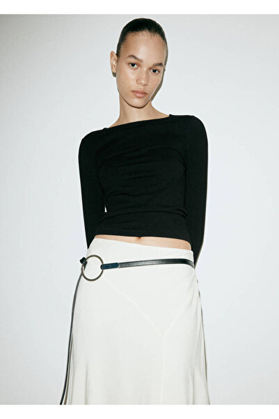 MANGO Woman Fitted boat-neck sweater