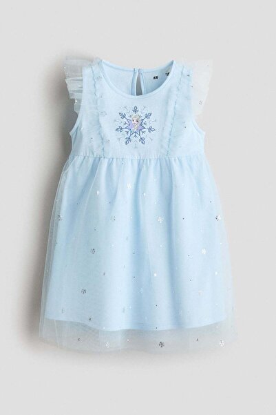 H&M Print-motif tulle-skirt dress
