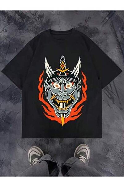 LİNA06 Men'S Pure Pattern T-Shirt - Loose High Style Featuring A 2D Japanese-...