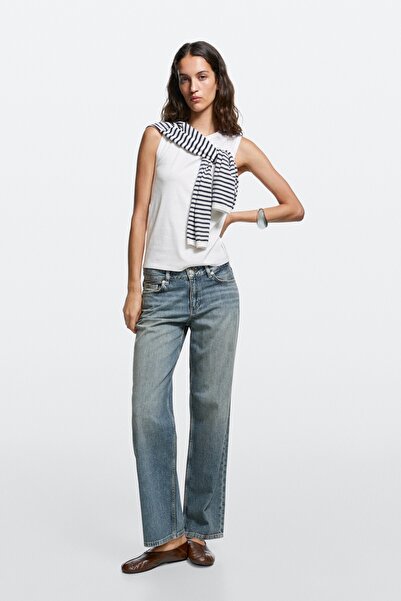 Massimo Dutti Düşük bel straight fit jean
