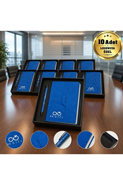 Bk Gift Customized for Your Logo 10 Pieces 2430-K Thermo Leather Notebook, Me...