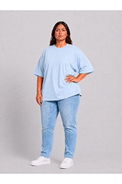 Büyük Beden Kadın Basic Tshirt – Pamuklu Düz T-Shirt 3XL-6XL LMS26BTSK01