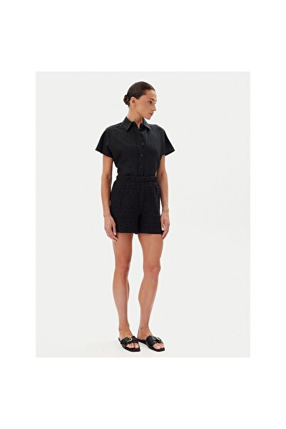 VILA Șorturi de damă din material textil 14105213 Negru