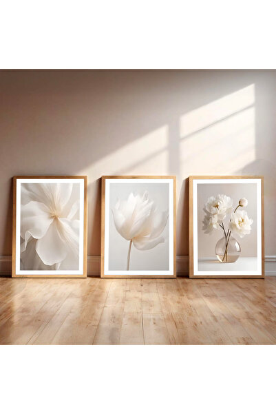 woodsia 3 Parça Çerçeve Görünümlü Ahşap Mdf Tablo Seti SET1166