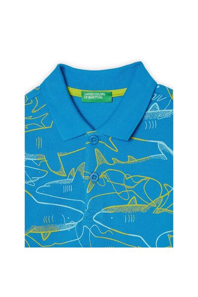 United Colors of Benetton Polo băieți 36Y4G300Y Albastru