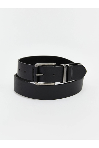 LC Waikiki Lcw Accessories Black Leather Look Men's Belt