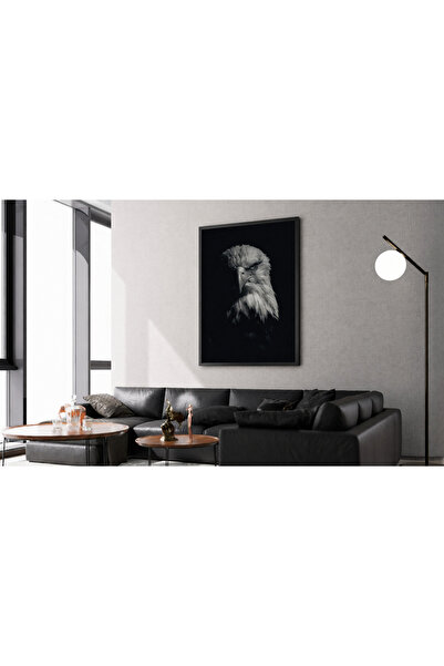 Ghaith Store Royal White Falcon Canvas Painting Black Background Luxury Wall ...