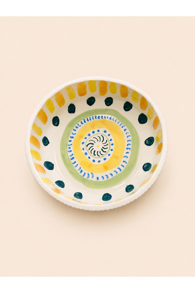 Generic Brand 100% Ceramic Handmade Patterned Colorful Bowl 15 cm