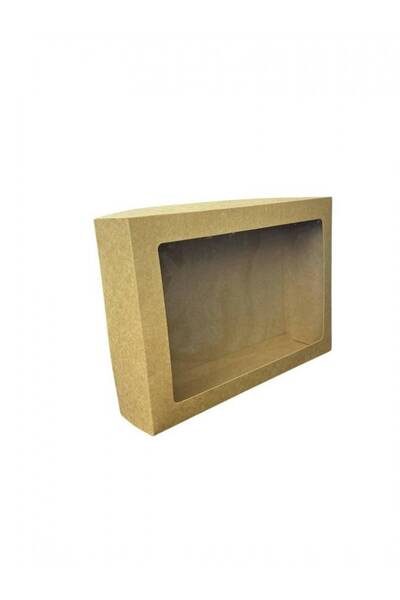 OEM Kraft Cardboard Gift Box With Window Acetophan 35x25x8cm 12/ Top Bottom Set